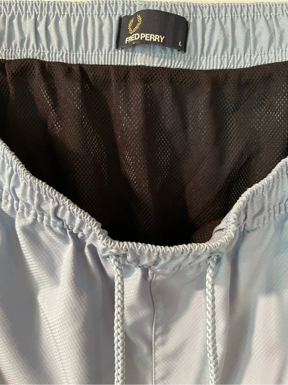 Fred Perry Swim Shorts Large Pale Blue